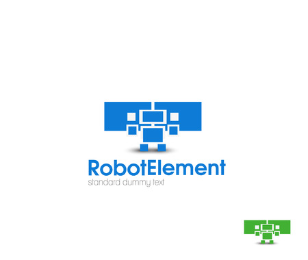 Abstract Robot web Icons and vector logoのイラスト素材