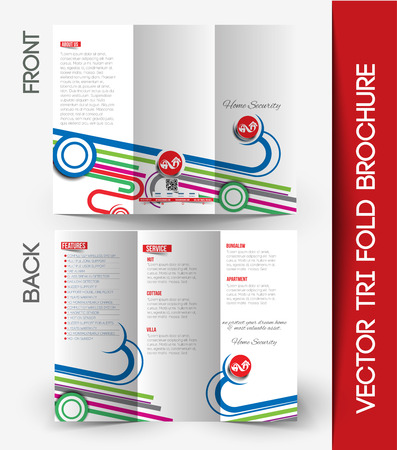 Corporate Business Tri-Fold Mock up & Brochure Designのイラスト素材