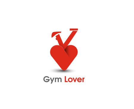Gym Lover web Icons and vector logoのイラスト素材
