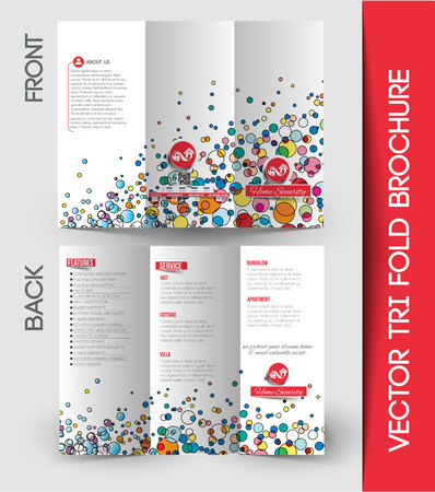 Corporate Business Tri-Fold Mock up & Brochure Designのイラスト素材