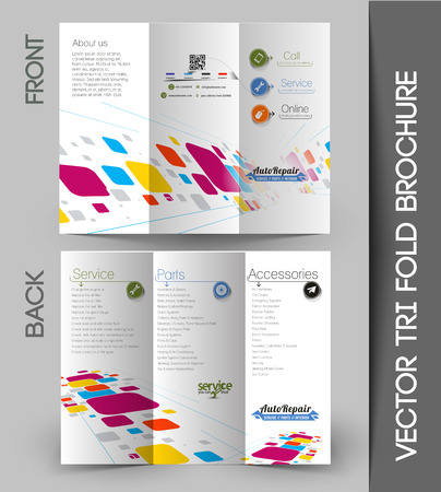 Corporate Business Tri-Fold Mock up & Brochure Designのイラスト素材