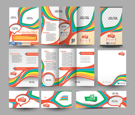 The International School Business Stationery Set Templateのイラスト素材