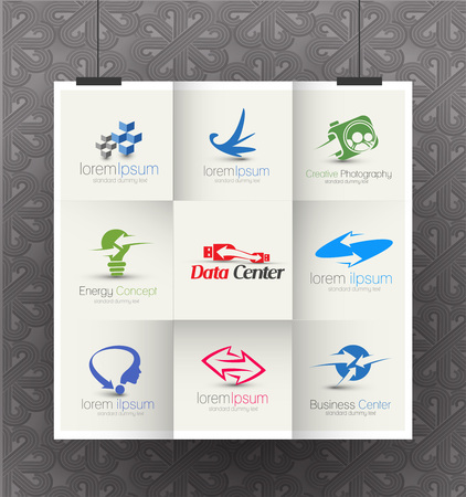Set of Web Icons and vector logoのイラスト素材