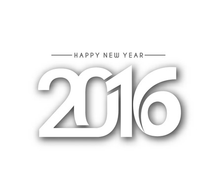 Happy new year 2016 Text Designのイラスト素材
