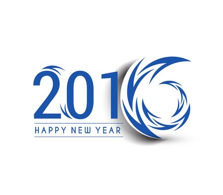 Happy new year 2016 Text Designのイラスト素材