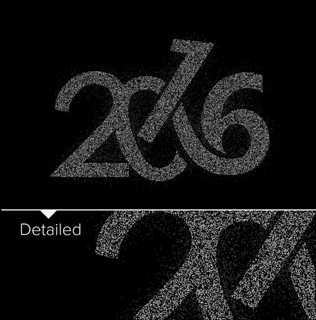 Happy new year 2016 Text Design