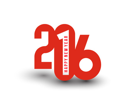 Happy new year 2016 Text Designのイラスト素材