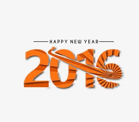 Happy new year 2016 Text Designのイラスト素材