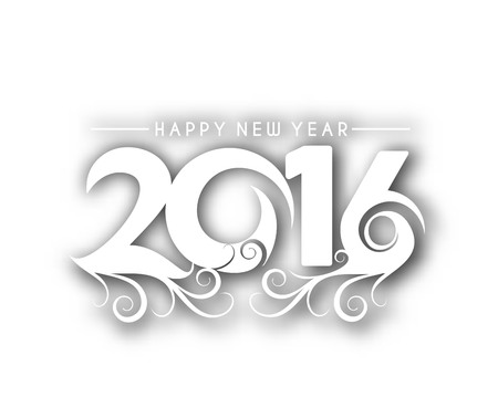 Happy new year 2016 Text Design