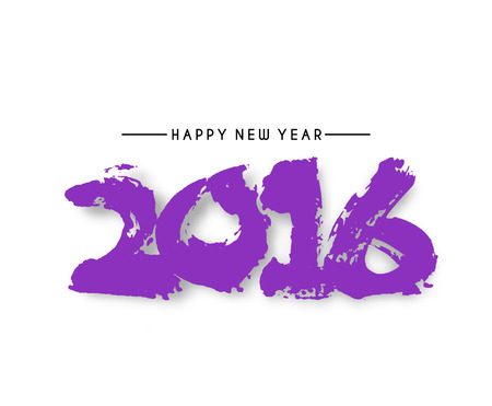 Happy new year 2016 Text Design, vector Illustration.のイラスト素材