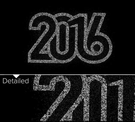 Happy new year 2016  Parties Text Design, vector Illustration.