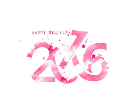 Happy new year 2016 Text Design, vector Illustration.のイラスト素材