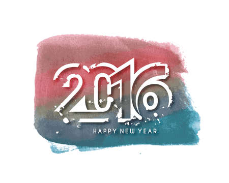 Happy new year 2016 Text Design, vector Illustration.のイラスト素材