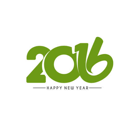 Happy new year 2016 Text Design, vector Illustration.のイラスト素材