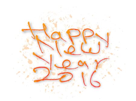 Happy new year 2016 Text Design, Vector Illustration.のイラスト素材