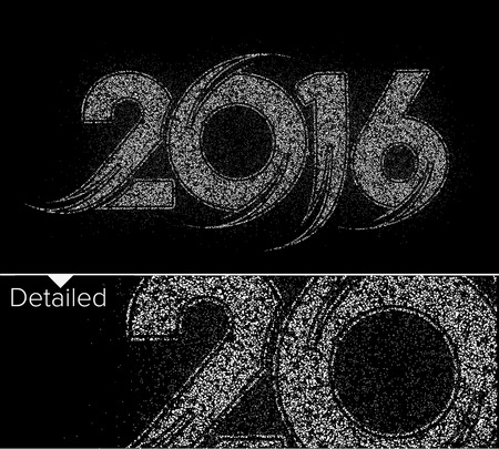 Happy new year 2016  Parties Text Design, vector Illustration.のイラスト素材