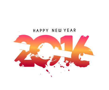 Happy new year 2016 Text Design, vector Illustration.