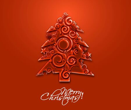 Christmas Tree Design. Vector Illustration.のイラスト素材