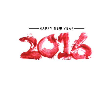 Happy new year 2016 Text Design, vector Illustration.のイラスト素材