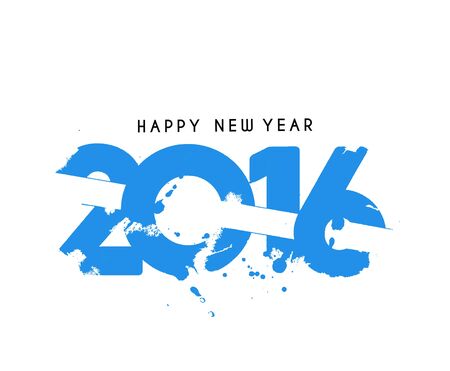 Happy new year 2016 Text Design, vector Illustration.のイラスト素材