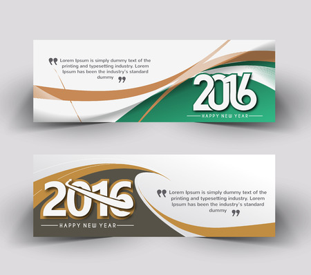 New year website header and bannerのイラスト素材