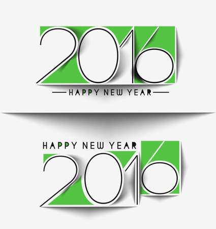 Happy new year 2016 Text Designのイラスト素材