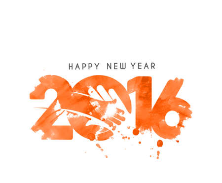 Happy new year 2016 Text Designのイラスト素材