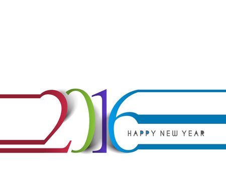 Happy new year 2016 Text Designのイラスト素材