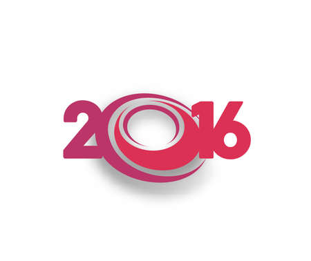 Happy new year 2016 Text Designのイラスト素材