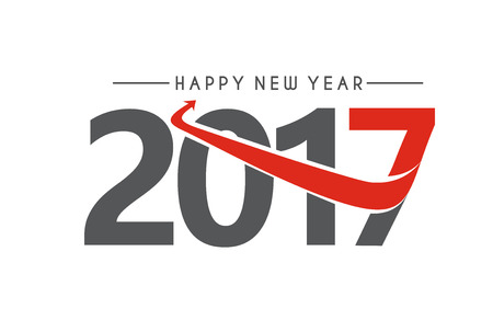 Happy new year 2017 & 2016 Text Design vectorのイラスト素材
