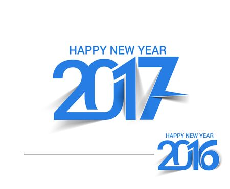 Happy new year 2017 & 2016 Text Design vectorのイラスト素材