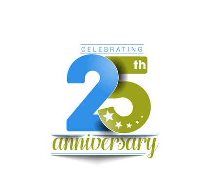 25th Years Anniversary Celebration Design.のイラスト素材
