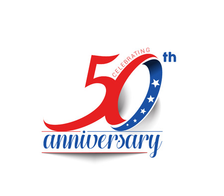 50th Years Anniversary Celebration Design.のイラスト素材