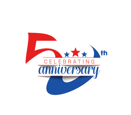 50th Years Anniversary Celebration Design.のイラスト素材