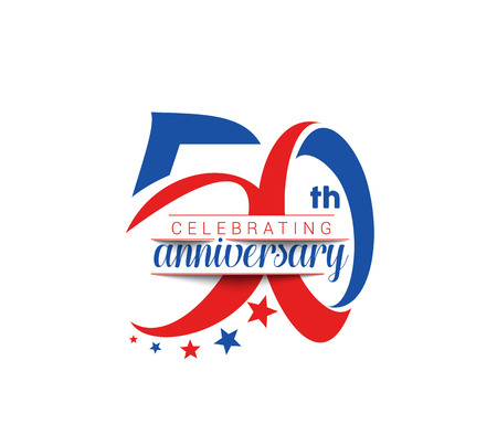 50th Years Anniversary Celebration Design.のイラスト素材
