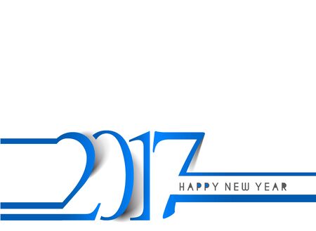 Happy new year 2017 Text Design vectorのイラスト素材