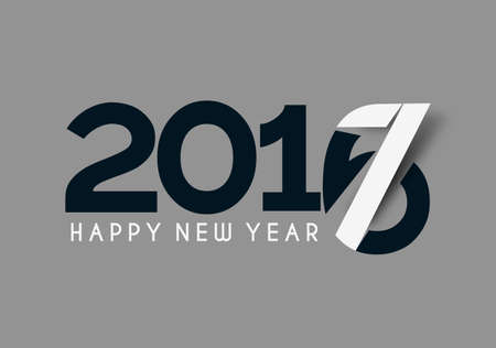Happy new year 2017 & 2016 Text Design vectorのイラスト素材