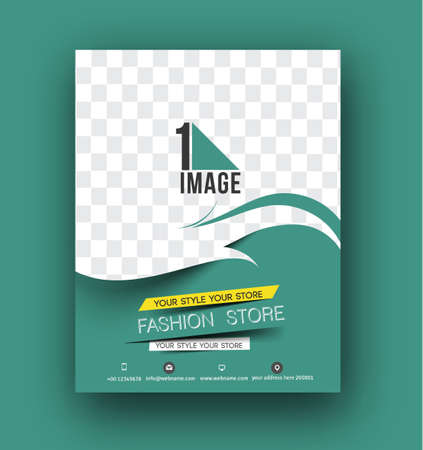 Flyer, Poster & magazine design Layout template in A4 size Vectorのイラスト素材