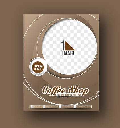 Coffee House Menu Card Flyer, Magazine Cover & Poster Templateのイラスト素材