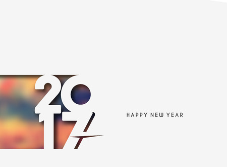 Happy new year 2017 lettering Text Vector Calligraphy Collection Design Background