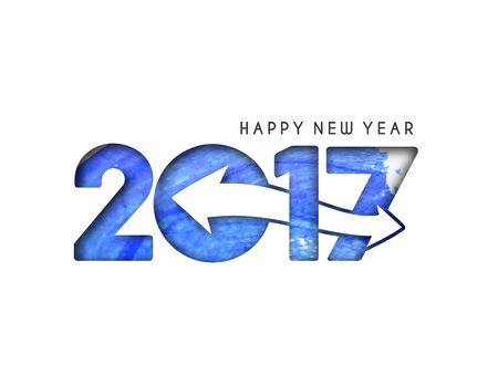 Happy new year 2017 lettering Text Vector Calligraphy Collection Design Background