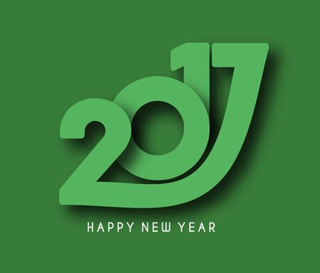 Happy new year 2017 lettering Text Vector Calligraphy Collection Design Background