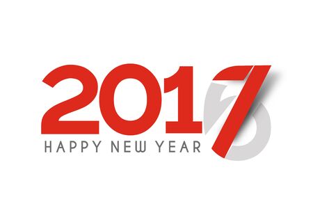 Happy new year 2017 lettering Text Vector Calligraphy Collection Design Backgroundのイラスト素材
