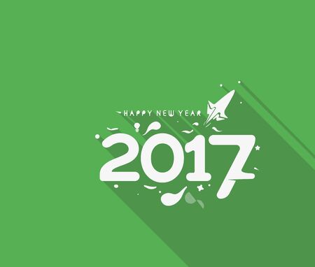 Happy new year 2017 Holiday Vector Illustration backgroundのイラスト素材