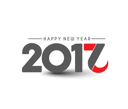 Happy new year 2017 & 2016 Holiday Text Vector Illustration background