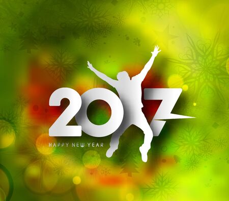 Happy new year 2017 Holiday Vector Illustration background