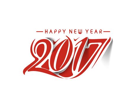 Happy new year 2017 - New Year Holiday design elements for holiday cards,  calendar banner poster...