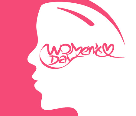 Happy women's day stylish typography text illustration.のイラスト素材