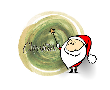 Christmas Background magical Santa Claus, vector illustration.のイラスト素材