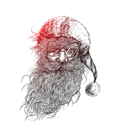 Face Of Christmas Character Santa Claus Cartoon Style Santa
